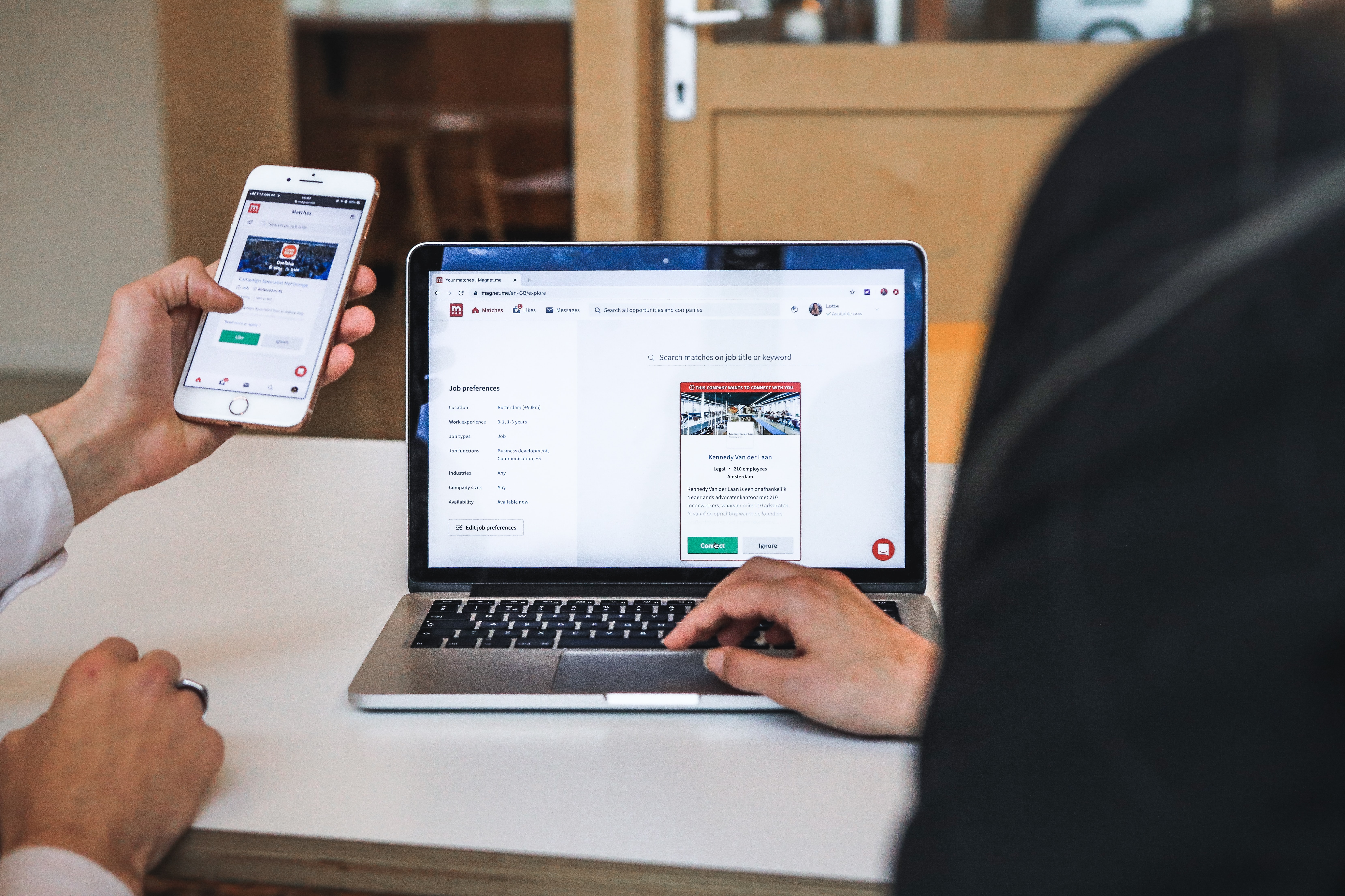 People reviewing website design